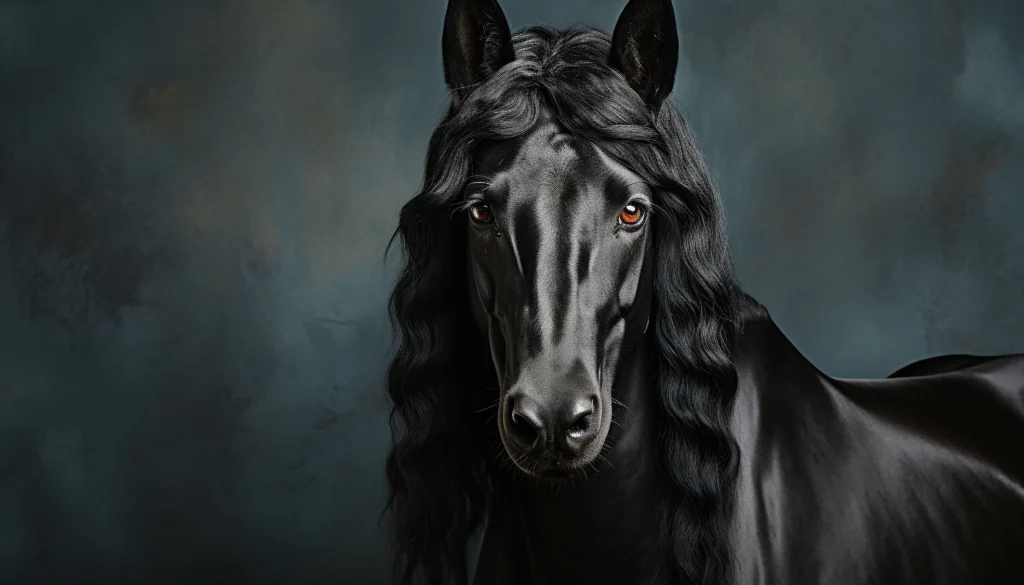 black arabian horse